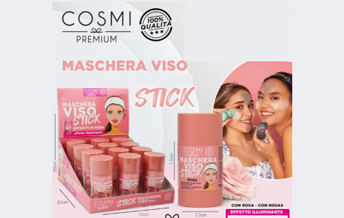 Maschera viso stick rosa - , cosmi