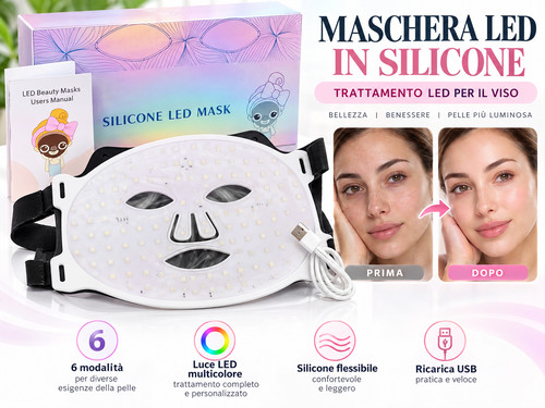 Maschera facciale led - maschera,
