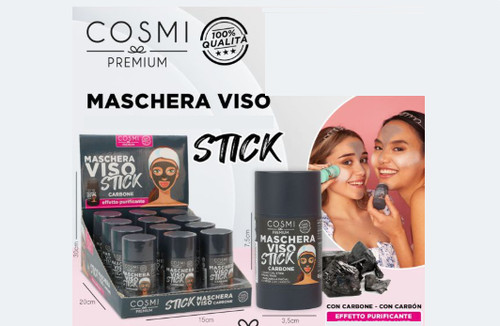 Maschera viso stick carbone