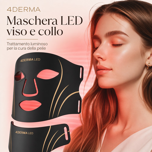 Maschera led viso collo - maschera,